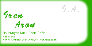 iren aron business card